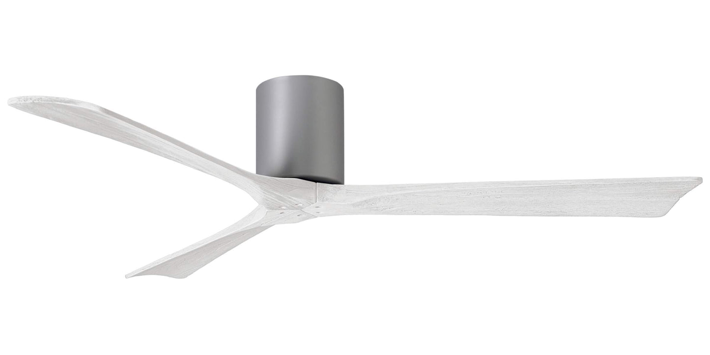 IR3H-BN-MWH-60 Atlas Irene 60" Ceiling Fan in Brushed Nickel with Matte White Blades