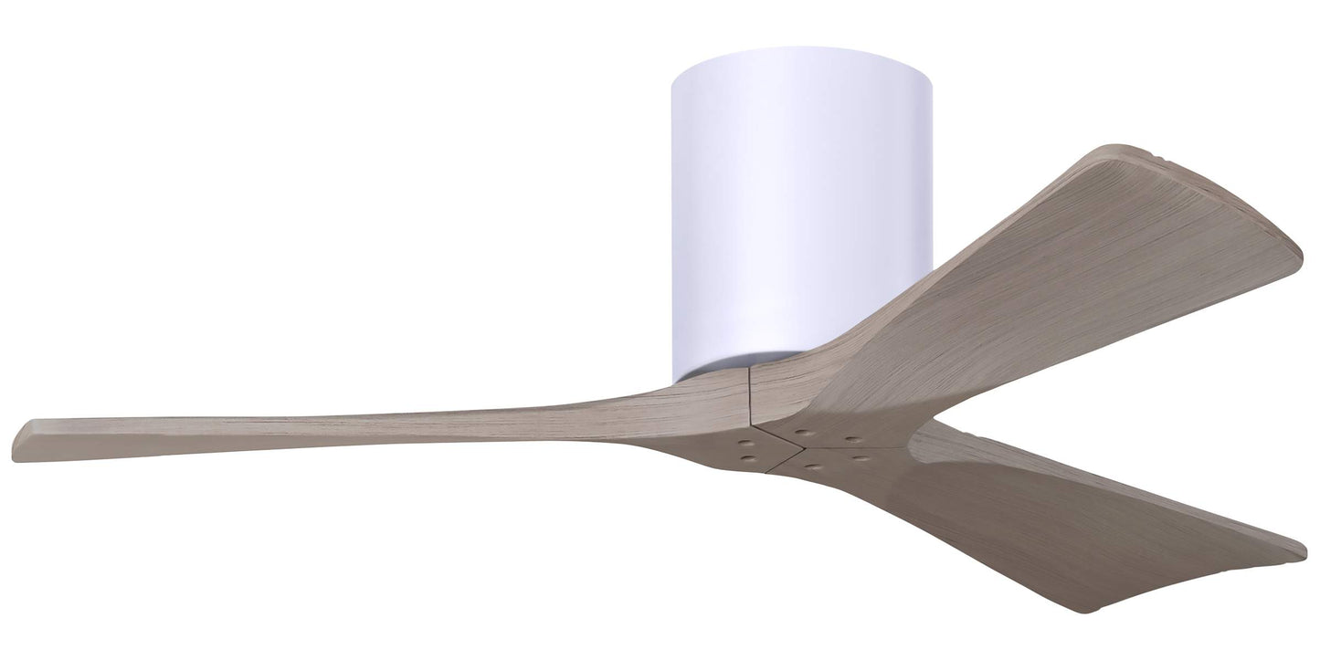 IR3H-WH-GA-42 Atlas Irene 42" Ceiling Fan in Matte White with Gray Ash Blades
