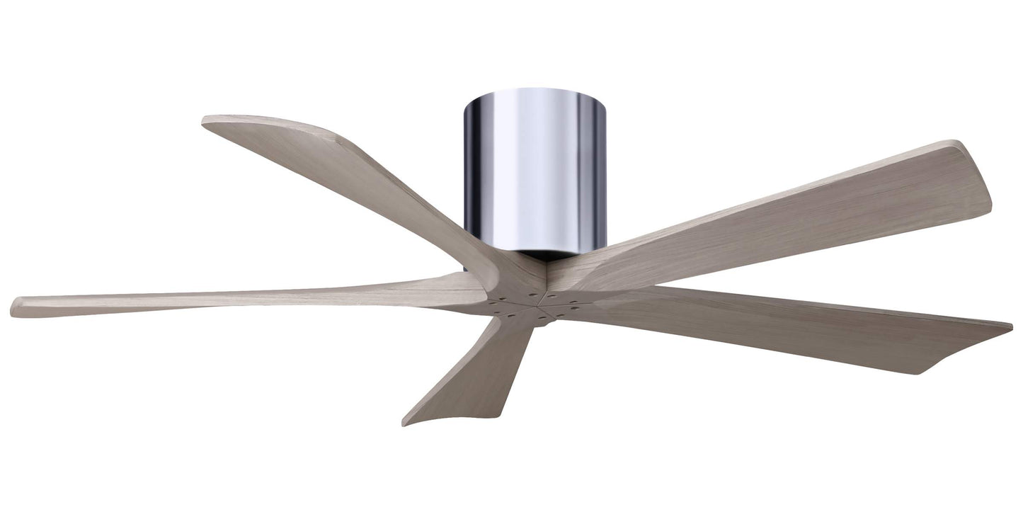 IR5H-CR-GA-52 Atlas Irene 52" Ceiling Fan in Polished Chrome with Gray Ash Blades