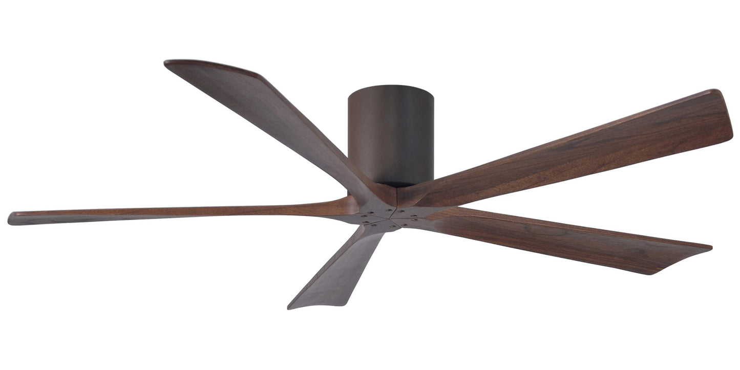 IR5H-TB-WA-60 Atlas Irene 60" Ceiling Fan in Textured Bronze with Walnut Tone Blades