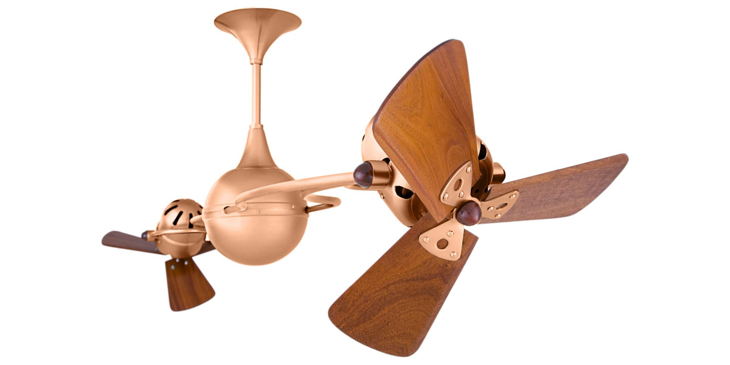 IV-BRCP-WD Matthews Italo Ventania 62" Ceiling Fan in Brushed Copper with Mahogany Blades