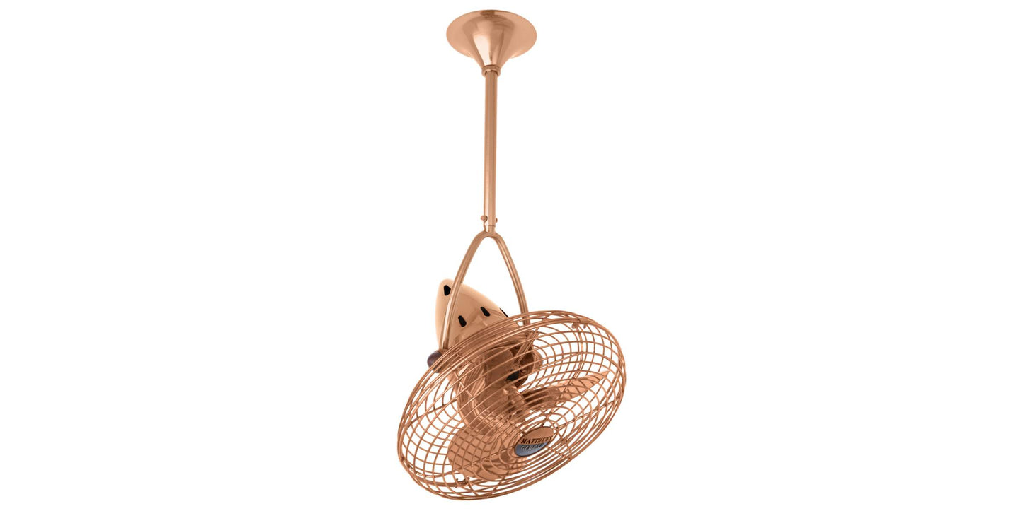 JD-BRCP-MTL Matthews Jarold Direcional 13" Ceiling Fan in Brushed Copper with Brushed Copper Blades