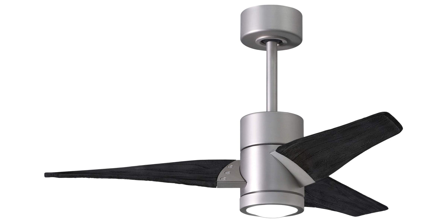 SJ-BN-BK-42 Atlas Super Janet 42" Ceiling Fan in Brushed Nickel with Matte Black Blades
