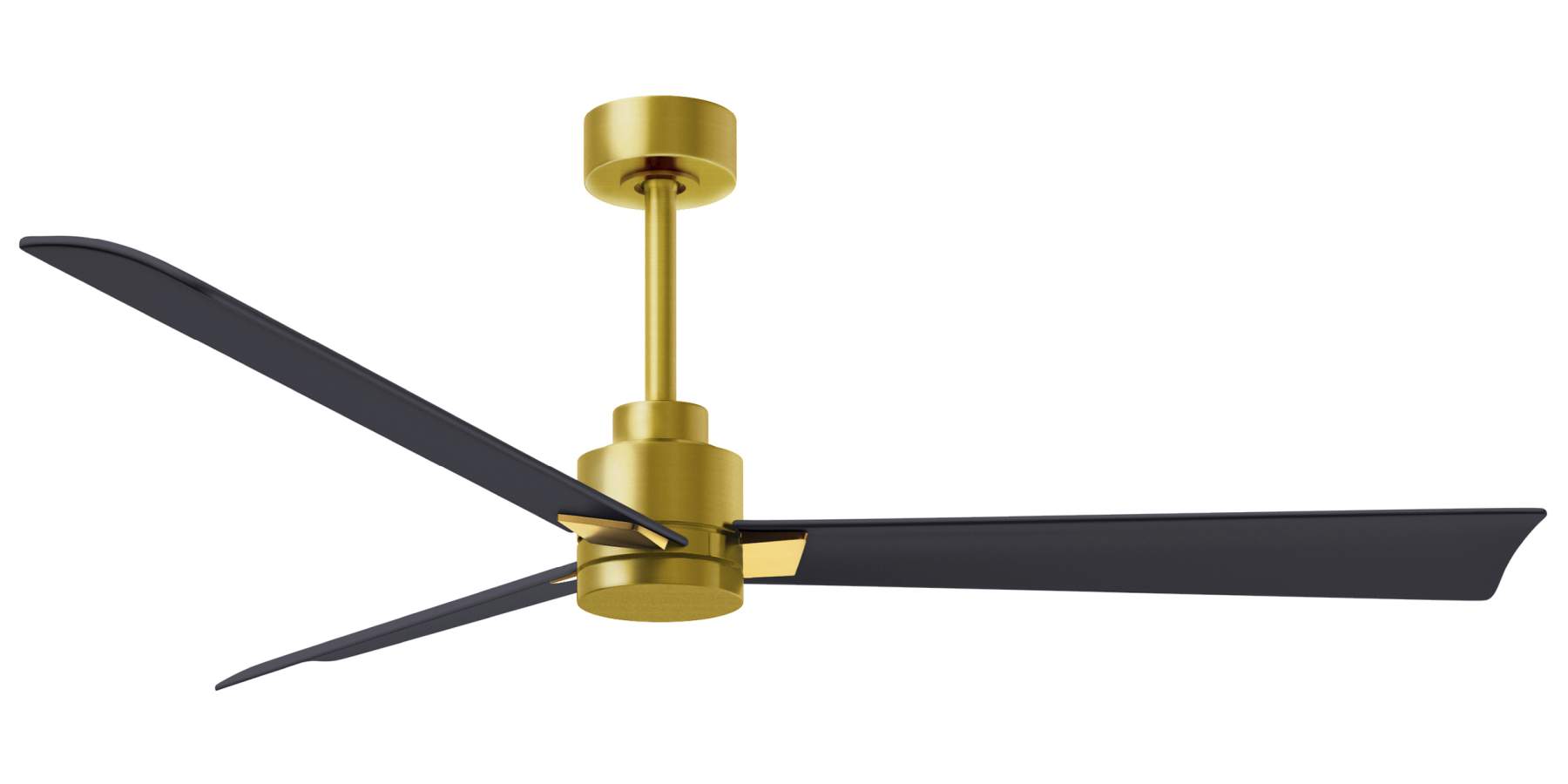 AK-BRBR-BK-56 - 56 Inch Alessandra in Brushed Brass with Matte Black Blades