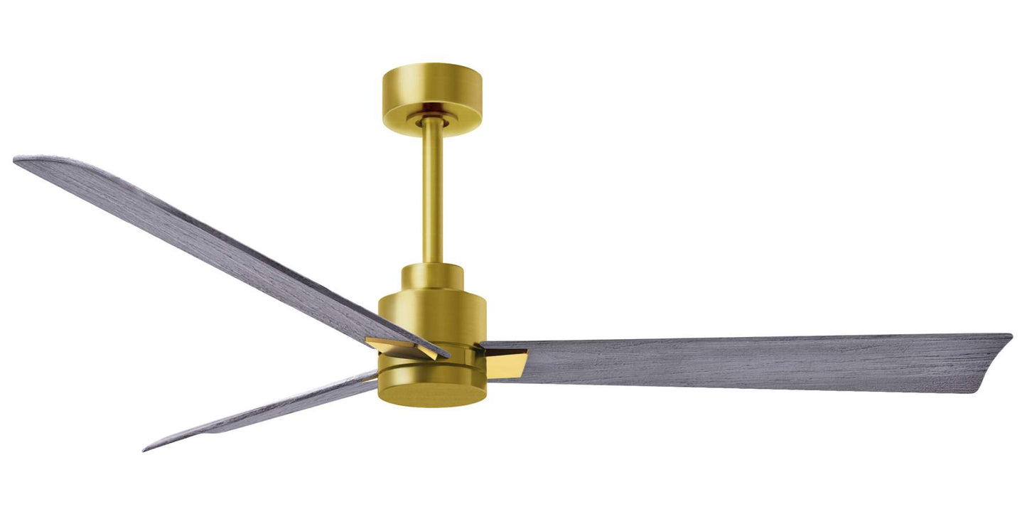 AK-BRBR-BW-56 - 56 Inch Alessandra in Brushed Brass with Barnwood Blades