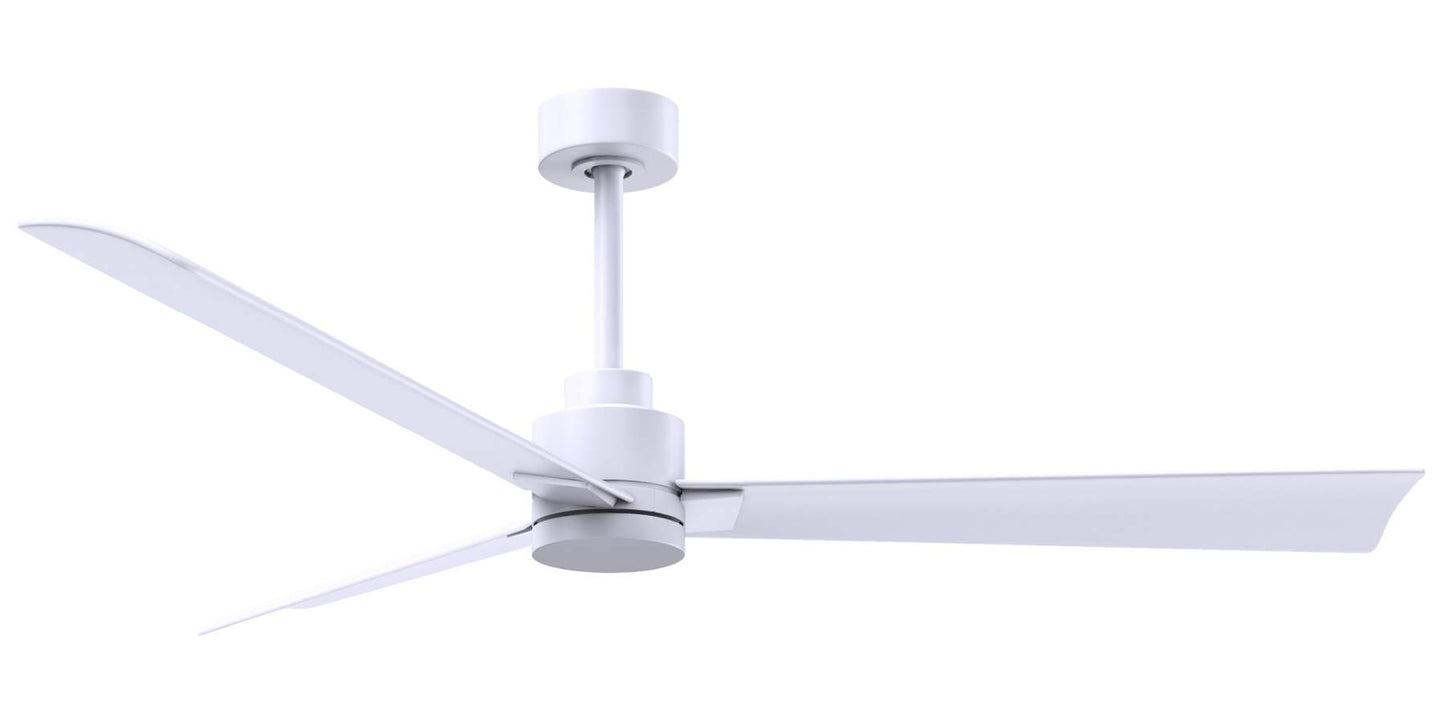 AK-MWH-MWH-56 - 56 Inch Alessandra in Matte White with Matte White Blades