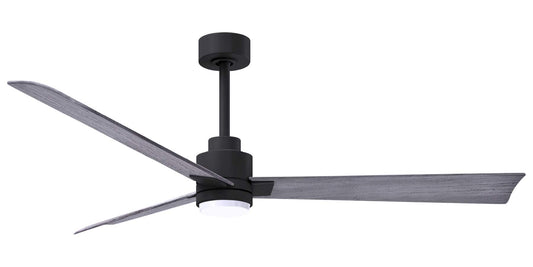 AKLK-BK-BW-56 - 56 Inch Alessandra-LK in Matte Black with Barnwood Blades