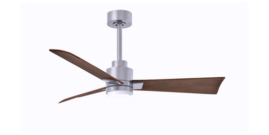 AKLK-BN-WN-42 - 42 Inch Alessandra-LK in Brushed Nickel with Walnut Blades