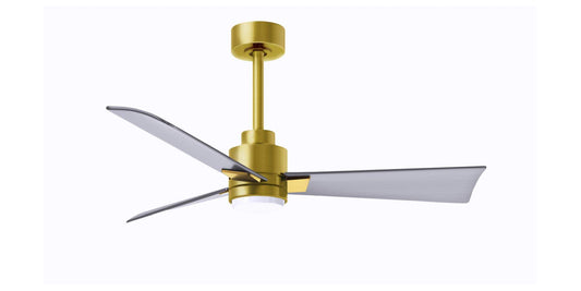 AKLK-BRBR-BN-42 - 42 Inch Alessandra-LK in Brushed Brass with Brushed Nickel (Silver) Blades