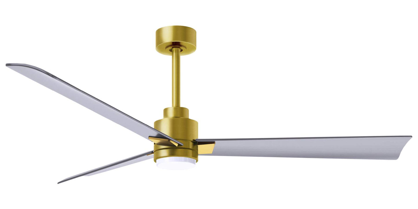 AKLK-BRBR-BN-56 - 56 Inch Alessandra-LK in Brushed Brass with Brushed Nickel (Silver) Blades