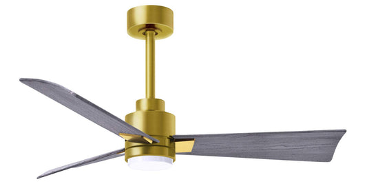 AKLK-BRBR-BW-42 - 42 Inch Alessandra-LK in Brushed Brass with Barnwood Blades