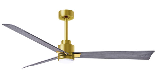 AKLK-BRBR-BW-56 - 56 Inch Alessandra-LK in Brushed Brass with Barnwood Blades