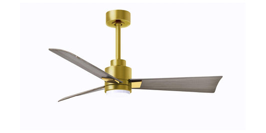 AKLK-BRBR-GA-42 - 42 Inch Alessandra-LK in Brushed Brass with Gray Ash Blades