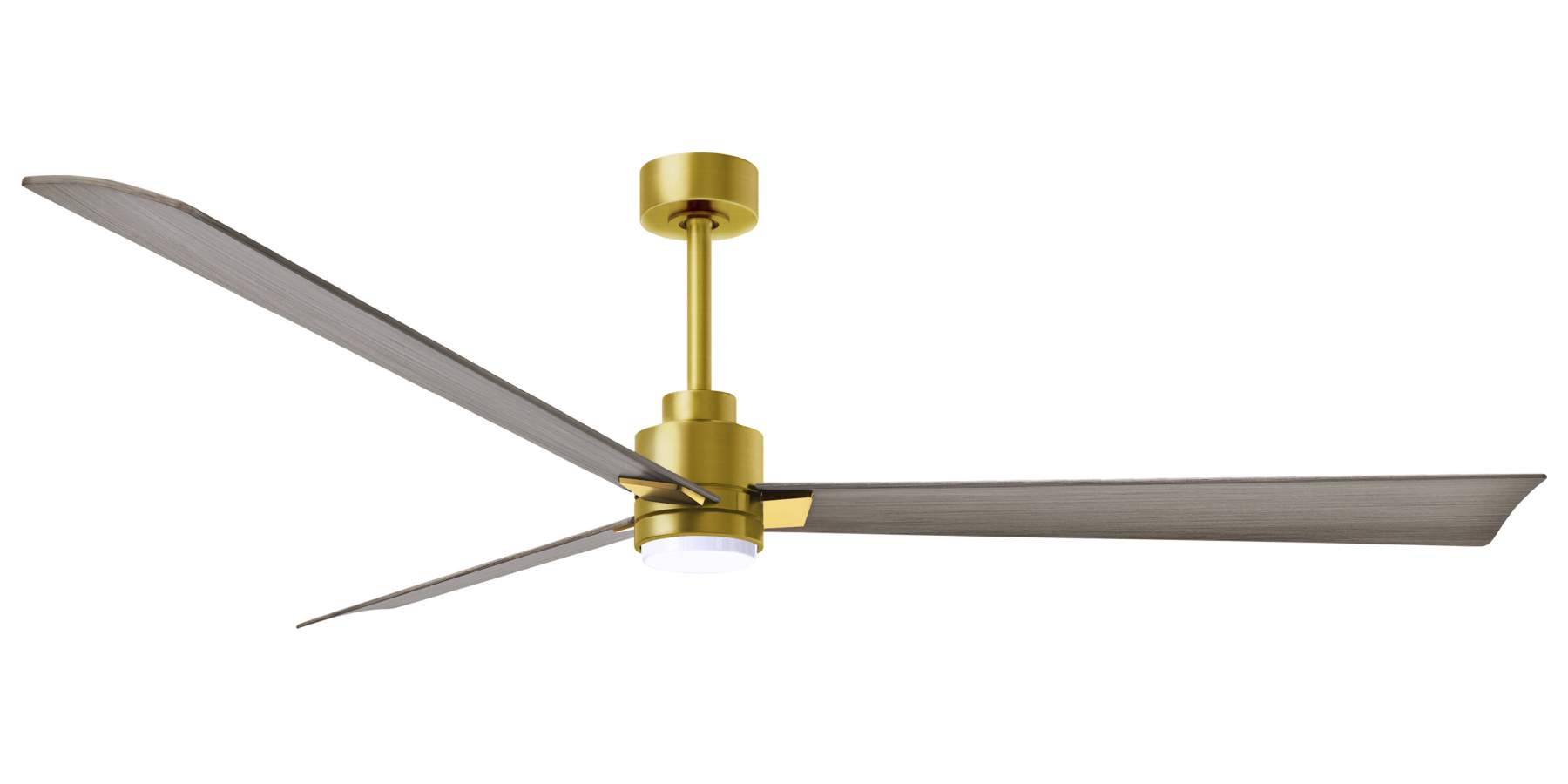 AKLK-BRBR-GA-72 - 72 Inch Alessandra-LK in Brushed Brass with Gray Ash Blades