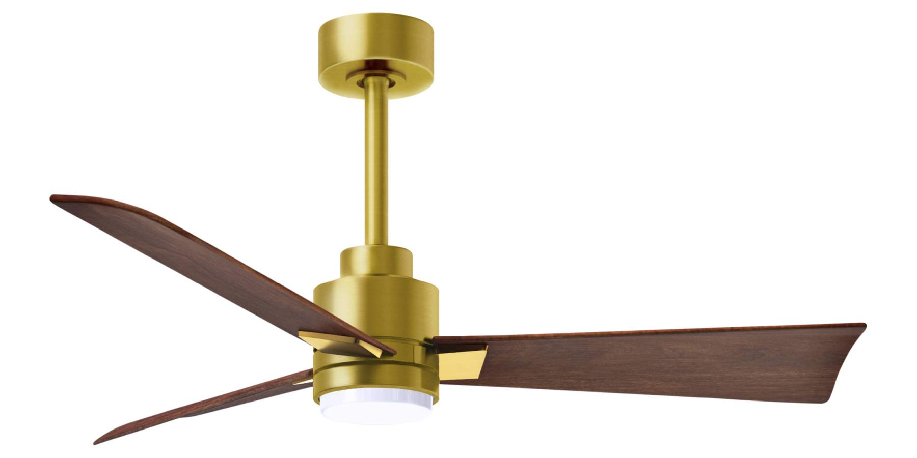 AKLK-BRBR-WN-42 - 42 Inch Alessandra-LK in Brushed Brass with Walnut Blades