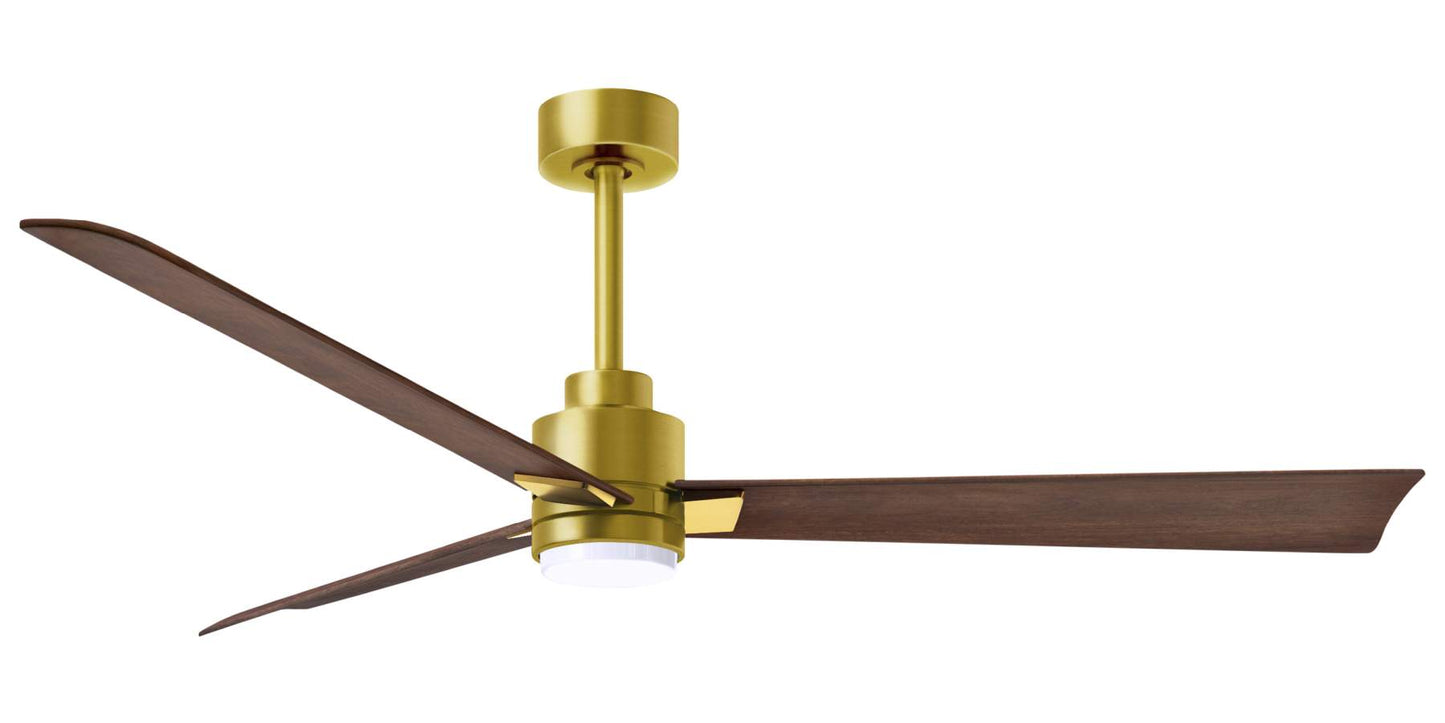 AKLK-BRBR-WN-56 - 56 Inch Alessandra-LK in Brushed Brass with Walnut Blades