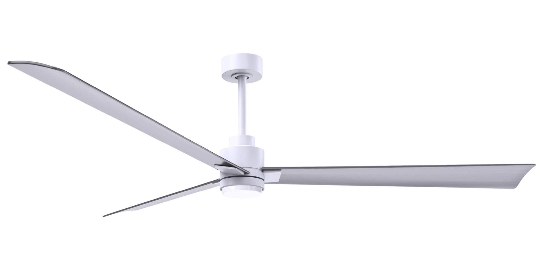 AKLK-MWH-BN-72 - 72 Inch Alessandra-LK in Matte White with Brushed Nickel (Silver) Blades