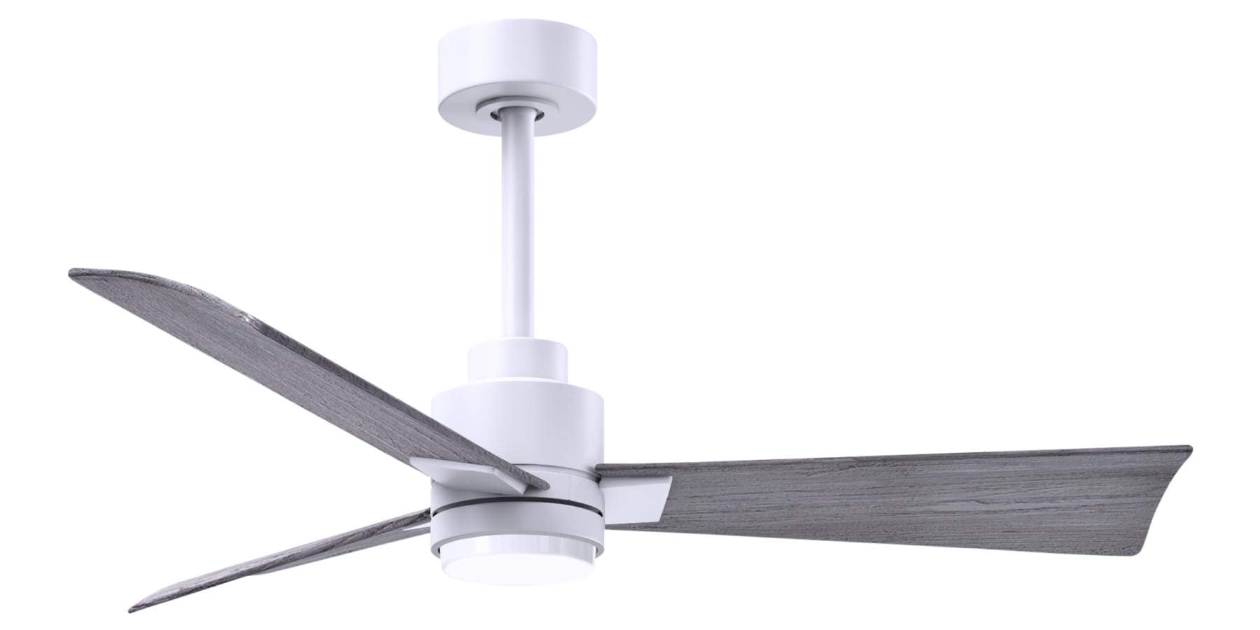 AKLK-MWH-BW-42 - 42 Inch Alessandra-LK in Matte White with Barnwood Blades