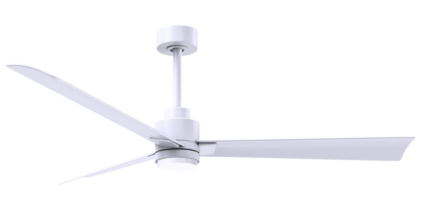 AKLK-MWH-MWH-56 - 56 Inch Alessandra-LK in Matte White with Matte White Blades