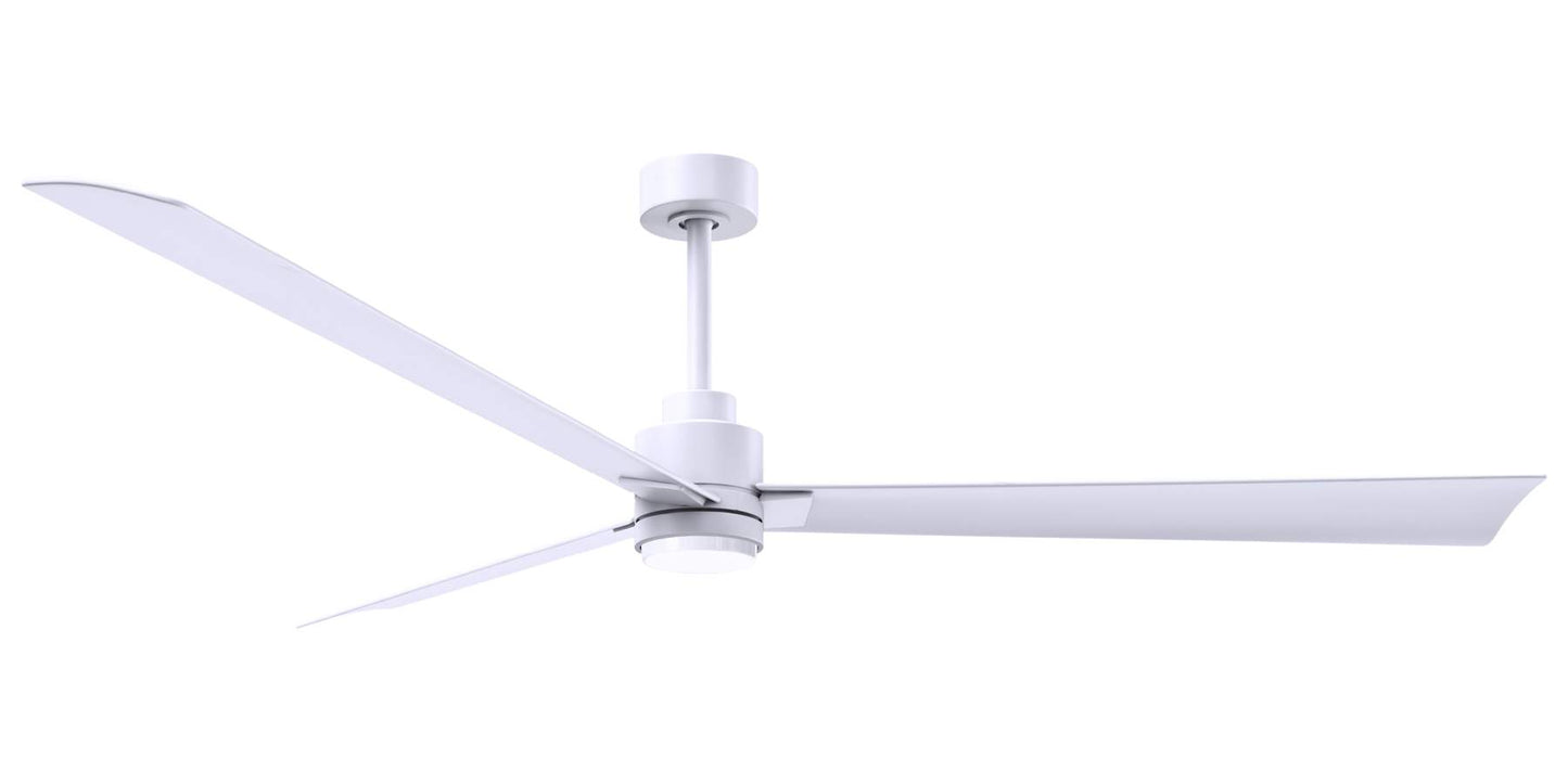 AKLK-MWH-MWH-72 - 72 Inch Alessandra-LK in Matte White with Matte White Blades