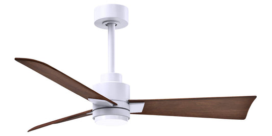 AKLK-MWH-WN-42 - 42 Inch Alessandra-LK in Matte White with Walnut Blades