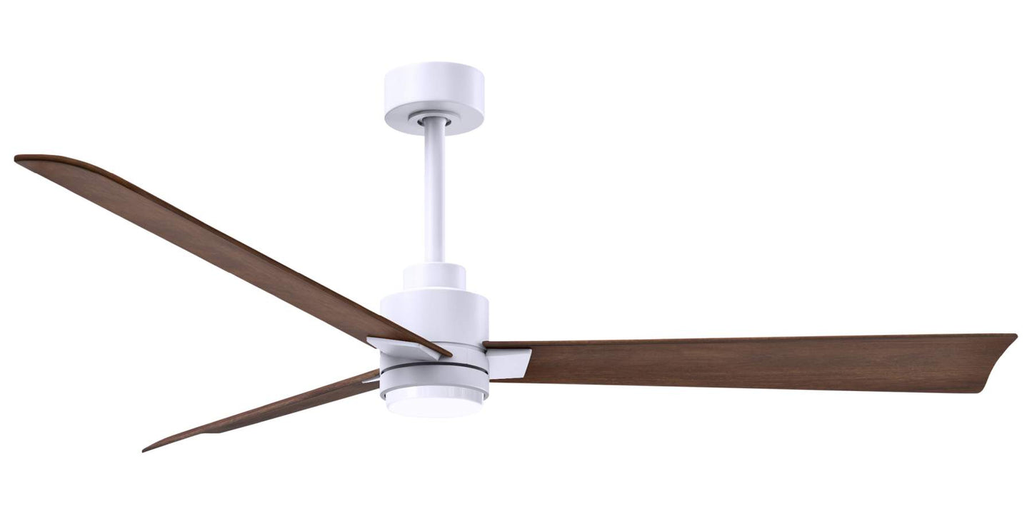 AKLK-MWH-WN-56 - 56 Inch Alessandra-LK in Matte White with Walnut Blades