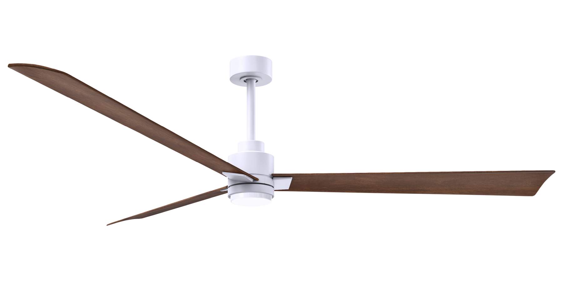 AKLK-MWH-WN-72 - 72 Inch Alessandra-LK in Matte White with Walnut Blades