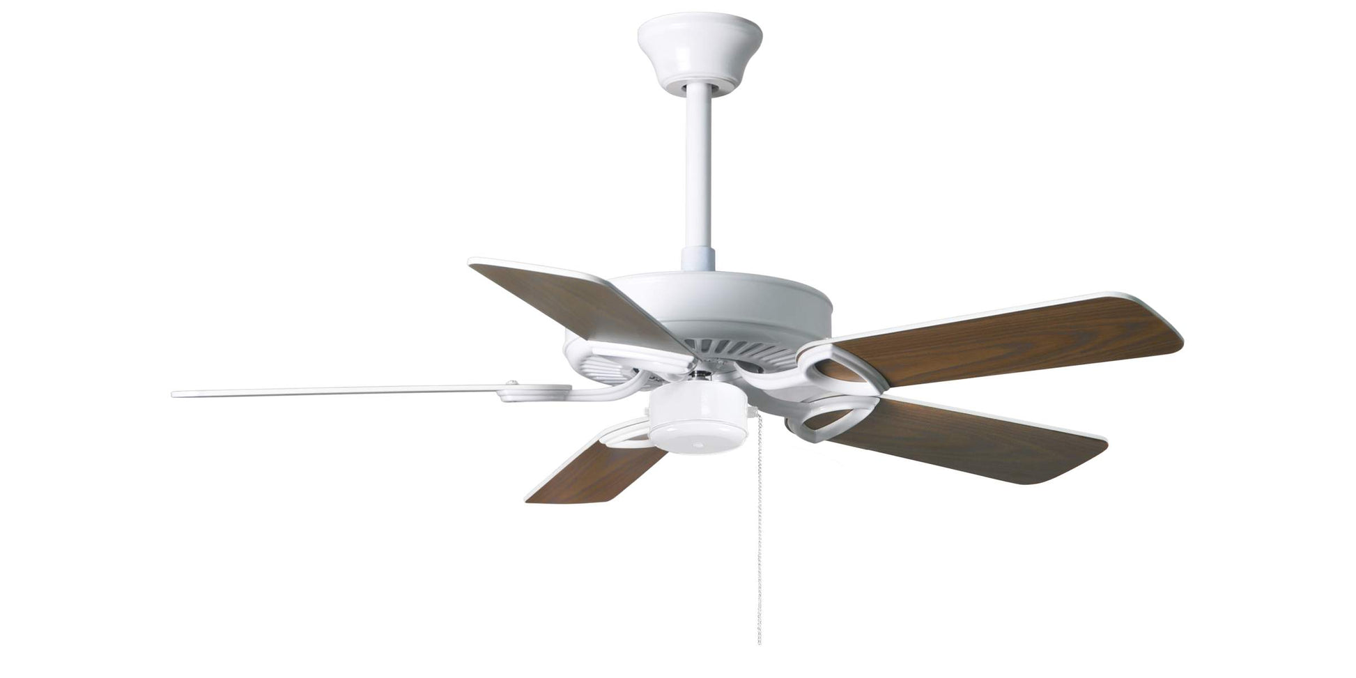 AM-USA-WH-42 Atlas America 52" Ceiling Fan in Gloss White with Reversible White/Light Oak Wood Tone Blades