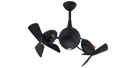 AQ-BK-WDBK Atlas Acqua 39" Ceiling Fan in Matte Black with Matte Black Blades