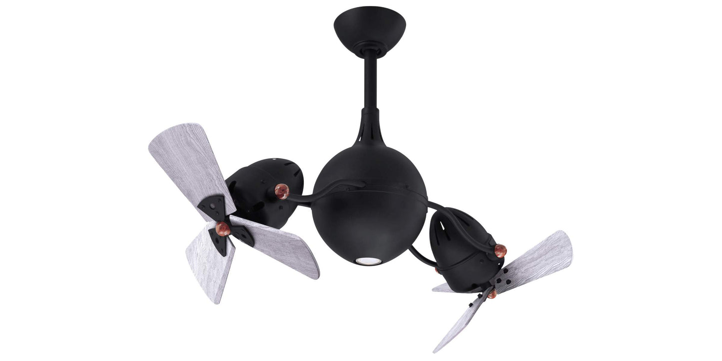 AQ-BK-WDBW Atlas Acqua 39" Ceiling Fan in Matte Black with Barnwood Tone Blades