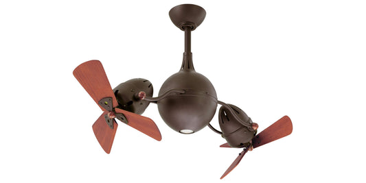 AQ-TB-WD Atlas Acqua 39" Ceiling Fan in Textured Bronze with Mahogany Tone Blades