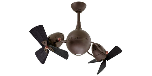 AQ-TB-WDBK Atlas Acqua 39" Ceiling Fan in Textured Bronze with Matte Black Blades