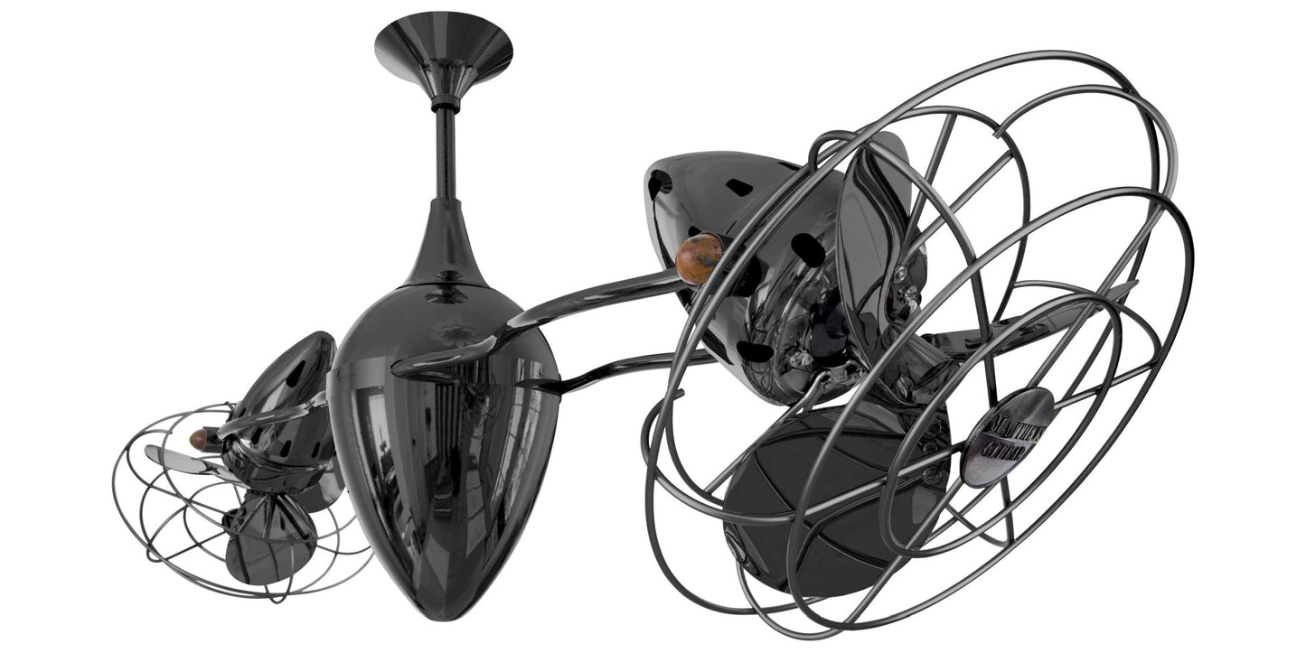 AR-BKN-MTL Matthews Ar Ruthiane 46" Ceiling Fan in Black Nickel with Black Nickel Blades