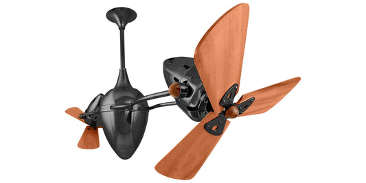 AR-BKN-WD Matthews Ar Ruthiane 48" Ceiling Fan in Black Nickel with Mahogany Blades