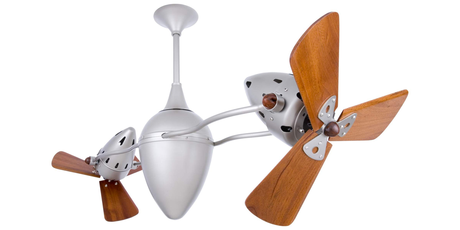 AR-BN-WD-DAMP Matthews Ar Ruthiane 48" Ceiling Fan in Brushed Nickel with Mahogany Blades