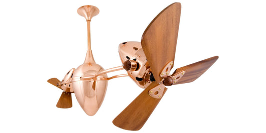 AR-BRCP-WD Matthews Ar Ruthiane 48" Ceiling Fan in Brushed Copper with Mahogany Blades