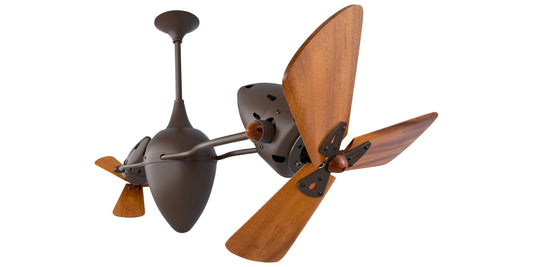 AR-BZZT-WD Matthews Ar Ruthiane 48" Ceiling Fan in Bronzette with Mahogany Blades