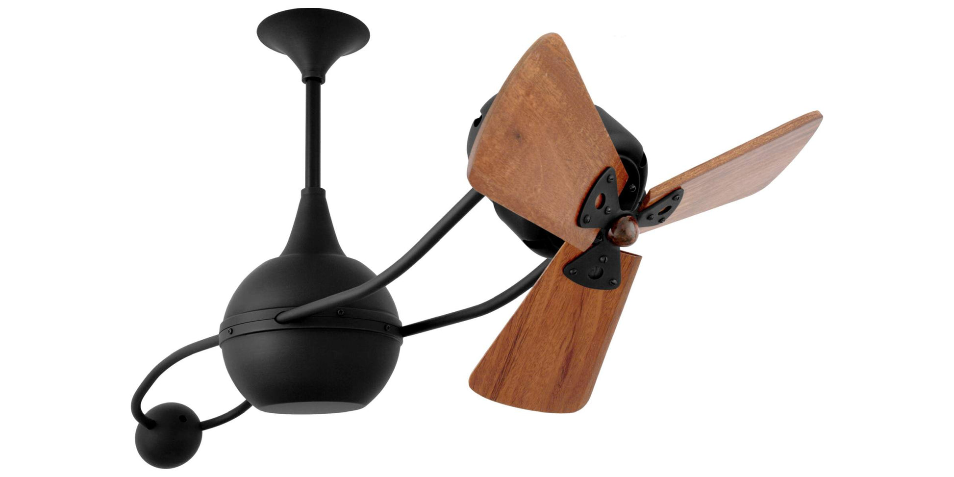 B2K-BK-WD Matthews Brisa 2000 40" Ceiling Fan in Matte Black with Mahogany Blades