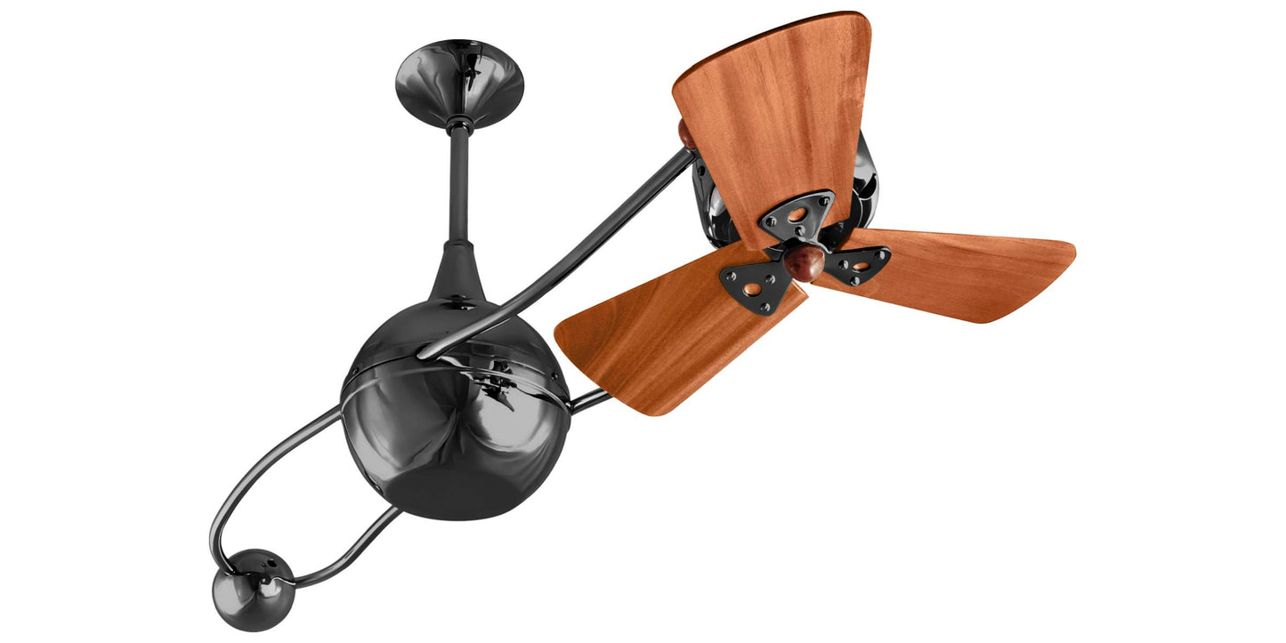 B2K-BKN-WD Matthews Brisa 2000 40" Ceiling Fan in Black Nickel with Mahogany Blades