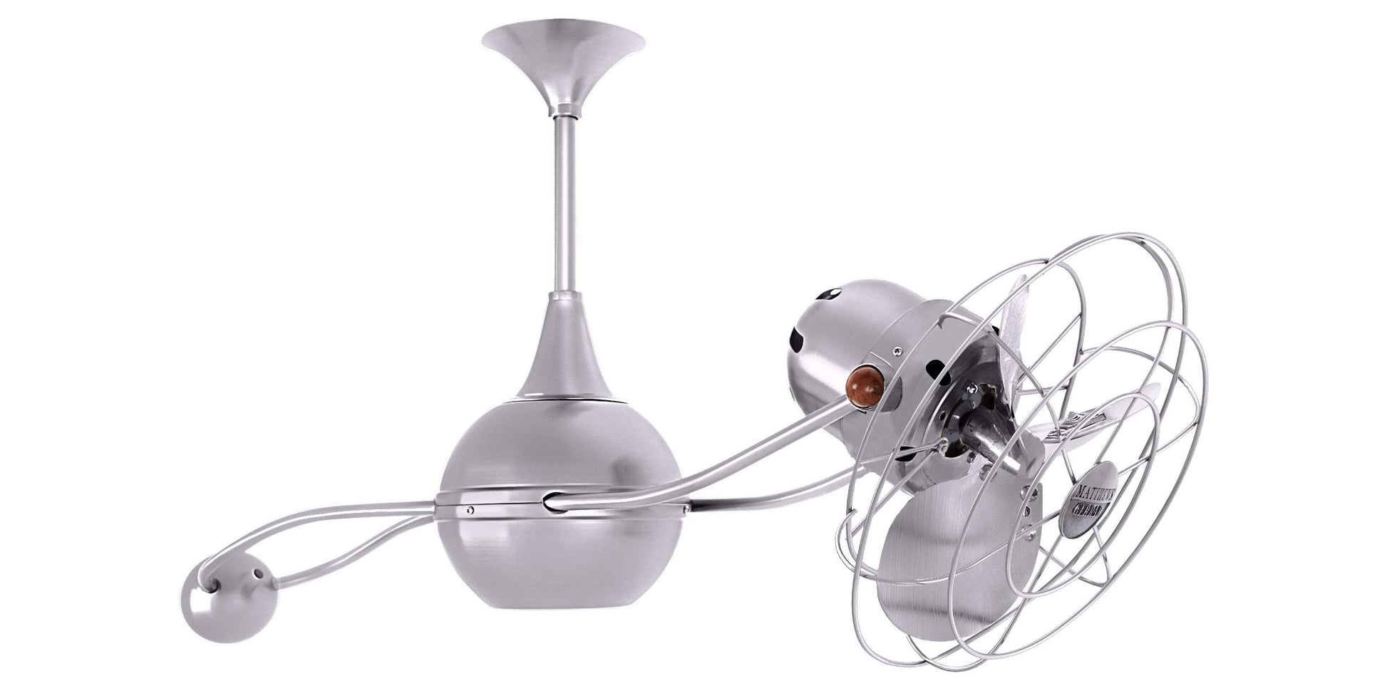 B2K-BN-MTL Matthews Brisa 2000 39" Ceiling Fan in Brushed Nickel with Brushed Nickel Blades