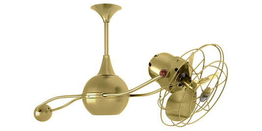 B2K-BRBR-MTL Matthews Brisa 2000 39" Ceiling Fan in Brushed Brass with Brushed Brass Blades