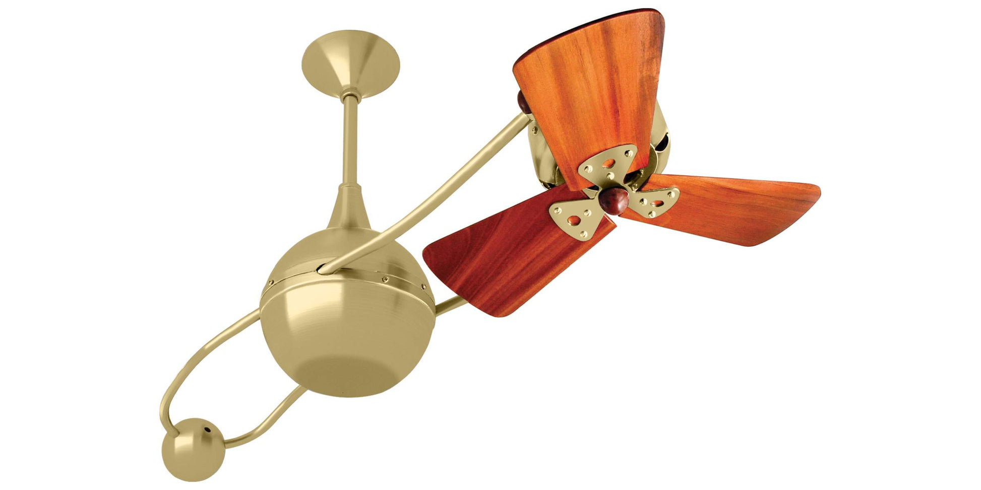 B2K-BRBR-WD Matthews Brisa 2000 40" Ceiling Fan in Brushed Brass with Mahogany Blades