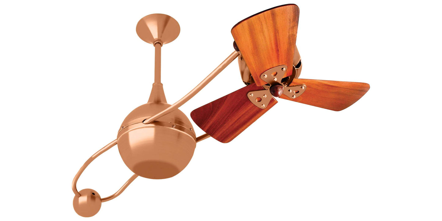 B2K-BRCP-WD Matthews Brisa 2000 40" Ceiling Fan in Brushed Copper with Mahogany Blades