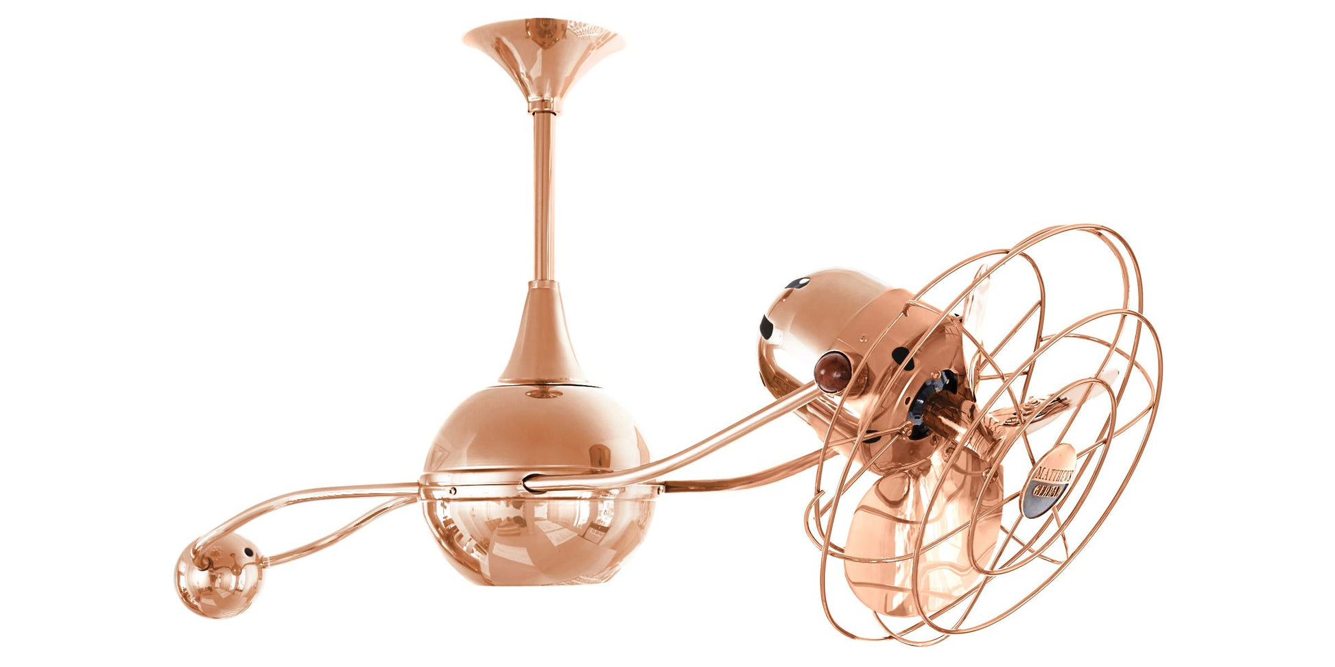 B2K-CP-MTL Matthews Brisa 2000 39" Ceiling Fan in Polished Copper with Polished Copper Blades