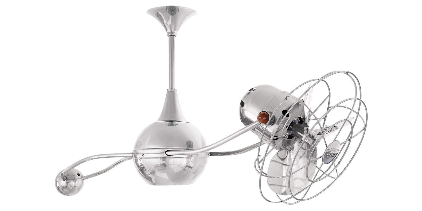 B2K-CR-MTL Matthews Brisa 2000 39" Ceiling Fan in Polished Chrome with Polished Chrome Blades