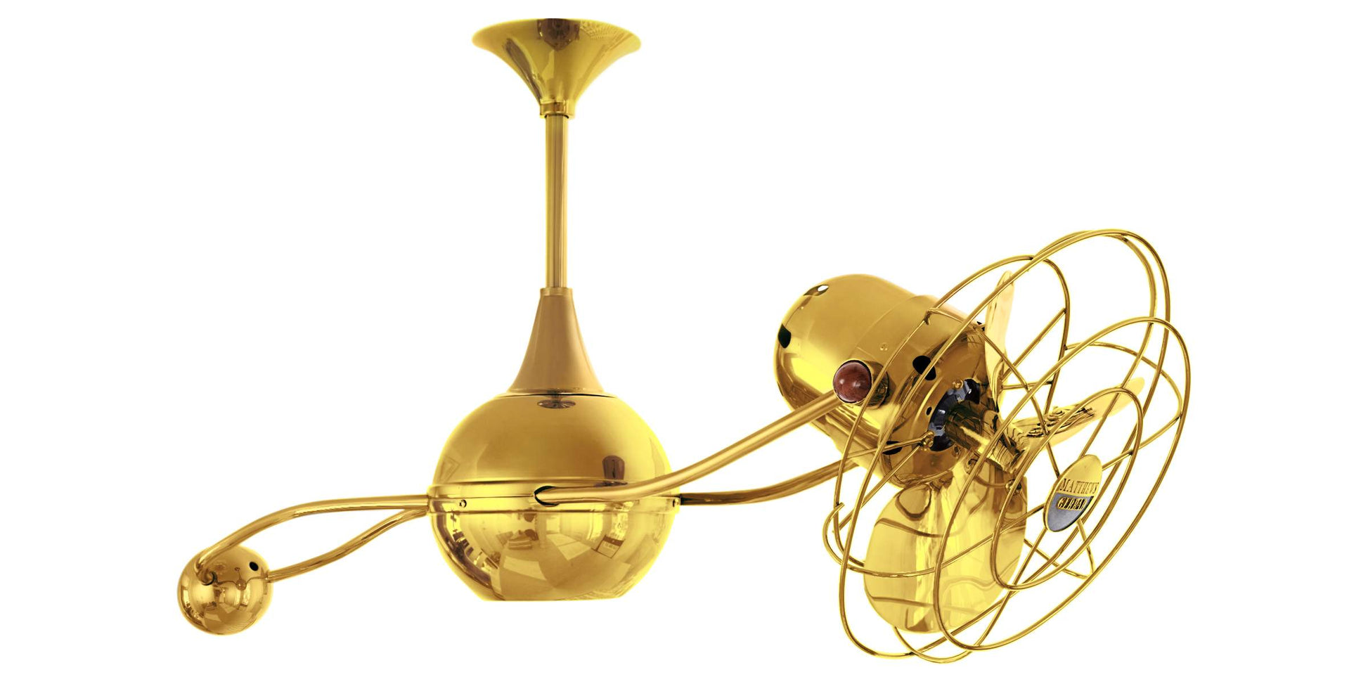 B2K-GOLD-MTL Matthews Brisa 2000 39" Ceiling Fan in Gold with Ouro Blades