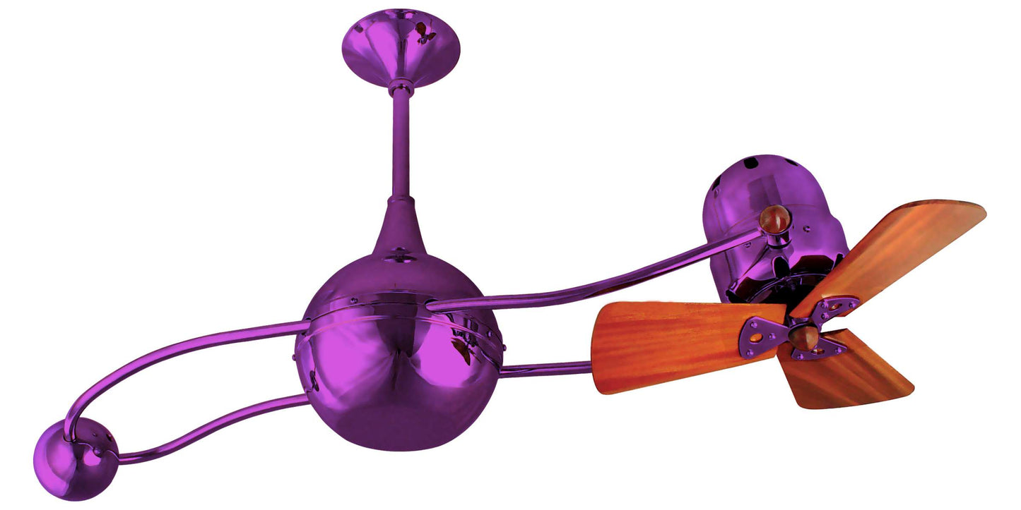 B2K-LTPURPLE-WD Matthews Brisa 2000 40" Ceiling Fan in Light Purple with Mahogany Blades