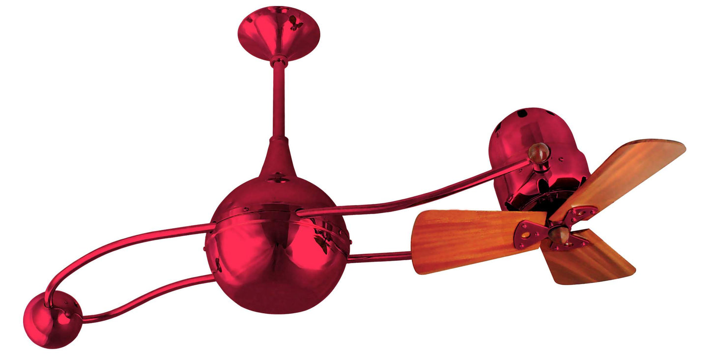 B2K-RED-WD Matthews Brisa 2000 40" Ceiling Fan in Red with Mahogany Blades