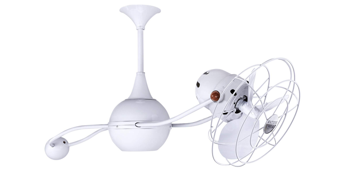 B2K-WH-MTL Matthews Brisa 2000 39" Ceiling Fan in Gloss White with White Blades