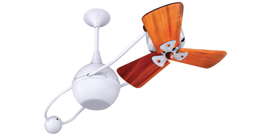 B2K-WH-WD Matthews Brisa 2000 40" Ceiling Fan in Gloss White with Mahogany Blades